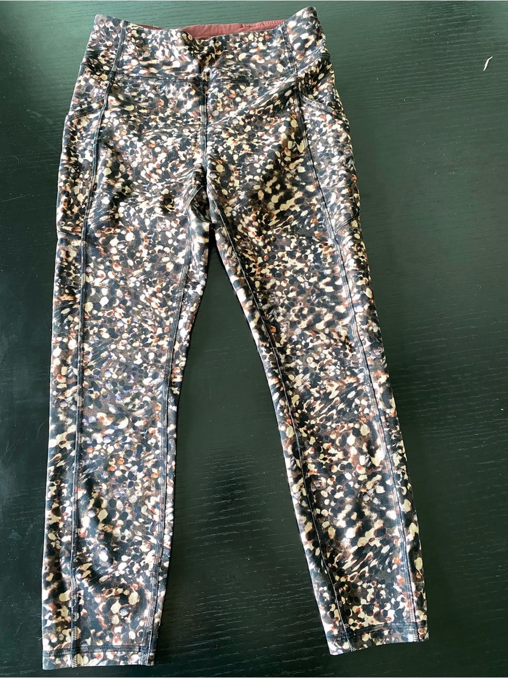 Lululemon Align Marl Brown & Cream leopard Print Leggings